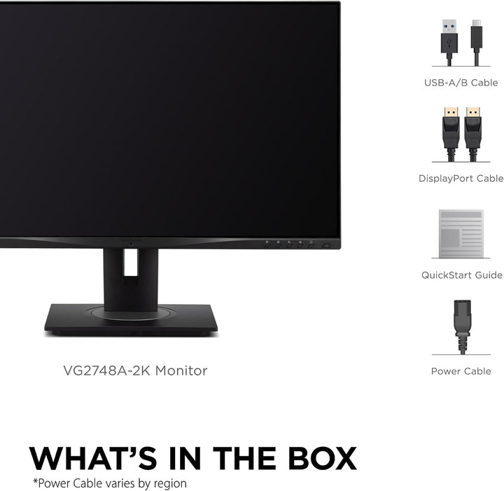 ViewSonic VG2748A-2K Monitor de 27 pulgadas 1440p, IPS con sensor d...