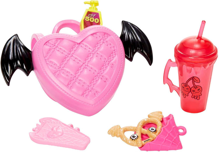 Muñeca Monster High, Draculaura con cabello rosa y negro en look ca...
