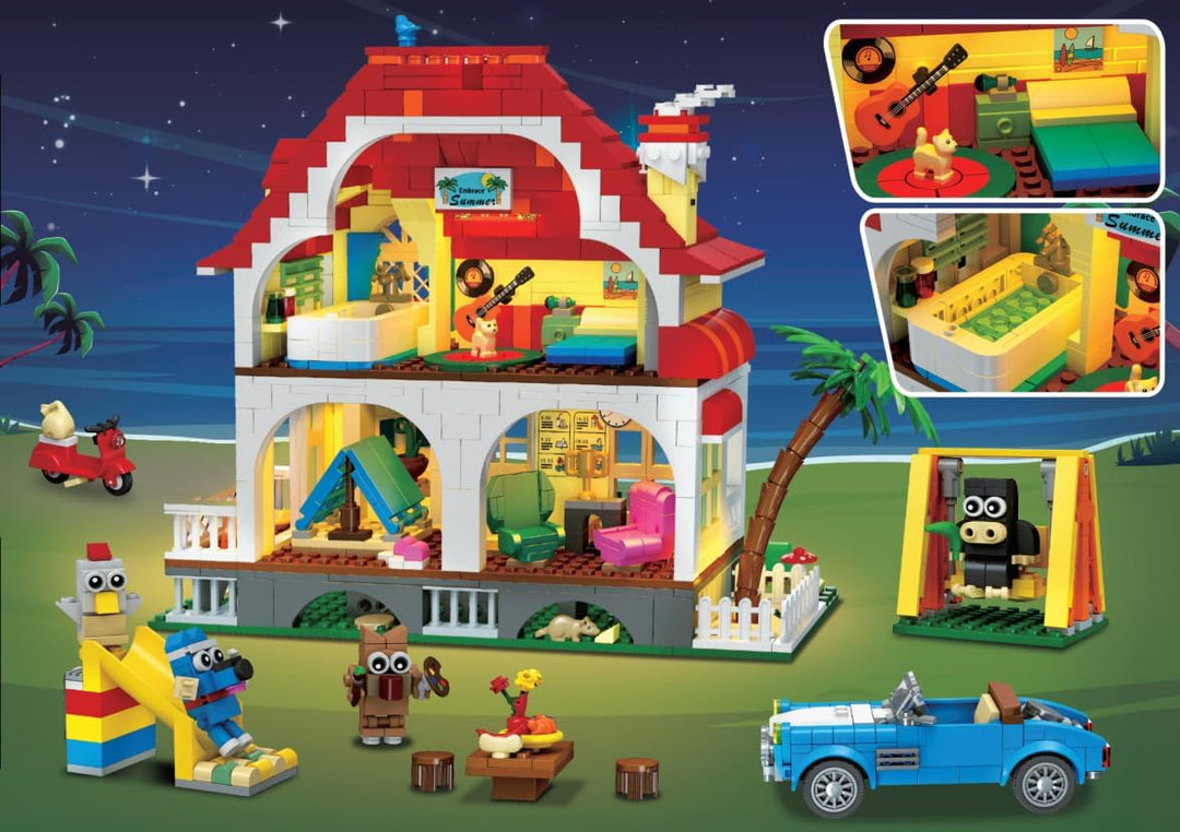 HOGOKIDS Juego de construcción de casa para niñas con