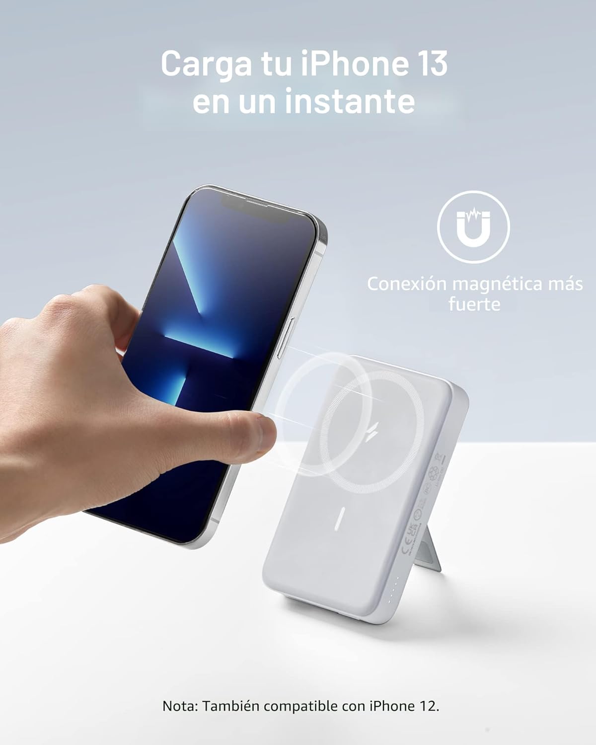 Anker 633 Batería magnética, cargador portátil inalámbrico plegable...