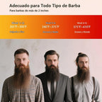 Alisador de barba para hombres, cepillo térmico para barba, peine iónico para barba con 5 ajustes de calor, alisado rápido antiquemaduras para barbas rizadas gruesas, kit de aseo de viaje