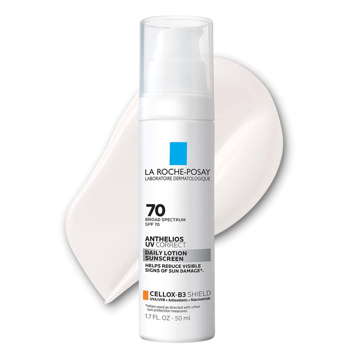 La Roche-Posay Anthelios UV Correct Sunscreen Moisturizer SPF 70, D...