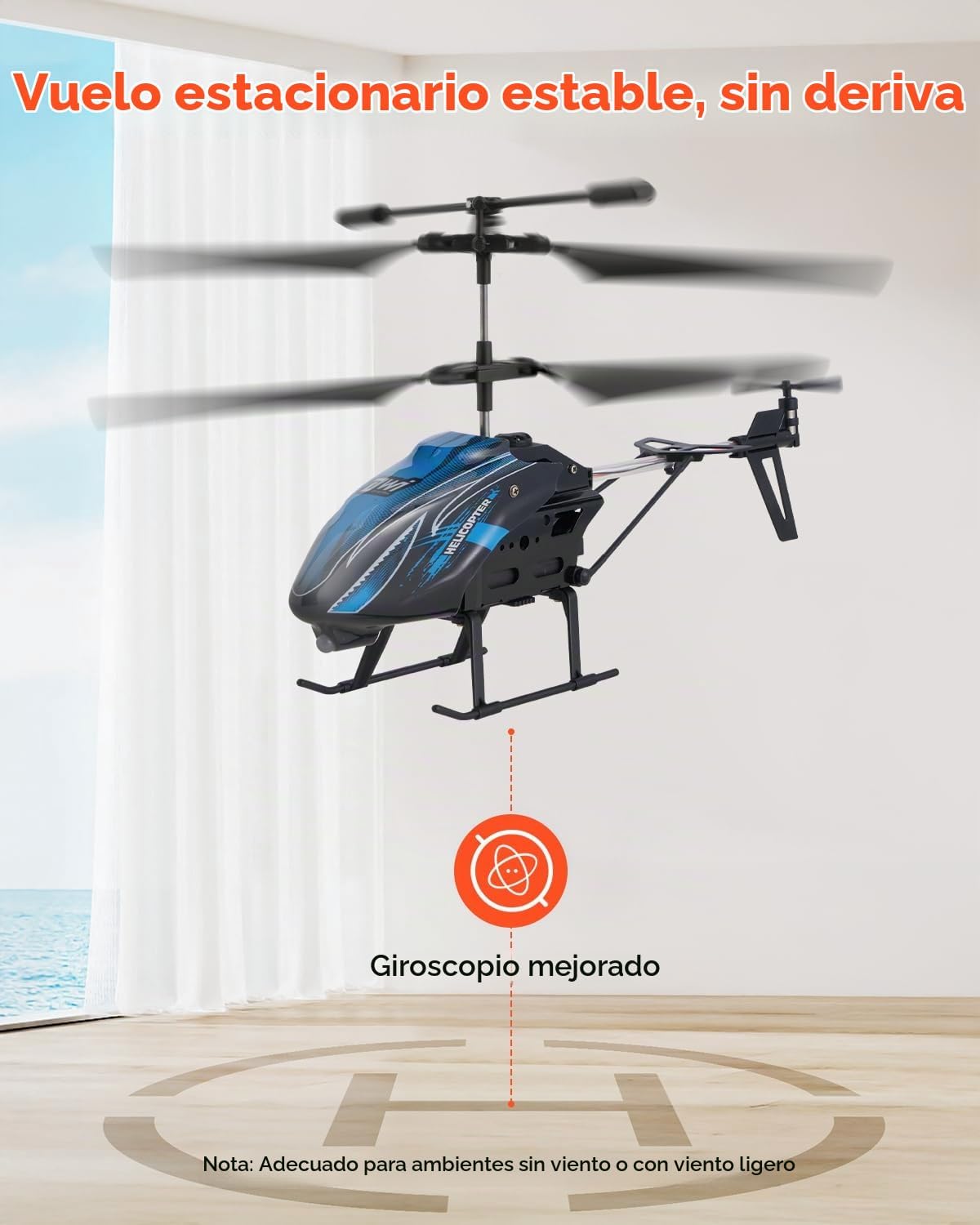 Helicóptero RC VEVOR, helicóptero de control remoto de 2.4GHz, avión RC de 3.5 canales para niños, 16 minutos de tiempo de vuelo, mantenimiento de altitud, despegue/aterrizaje de una tecla y luces LED