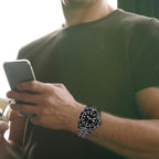 Juntan 20 mm / 22 mm Correa de reloj de acero inoxidable con extremo curvo y extremo recto para hombres y mujeres, correa de reloj de metal, pulsera de repuesto de liberación rápida con hebilla de