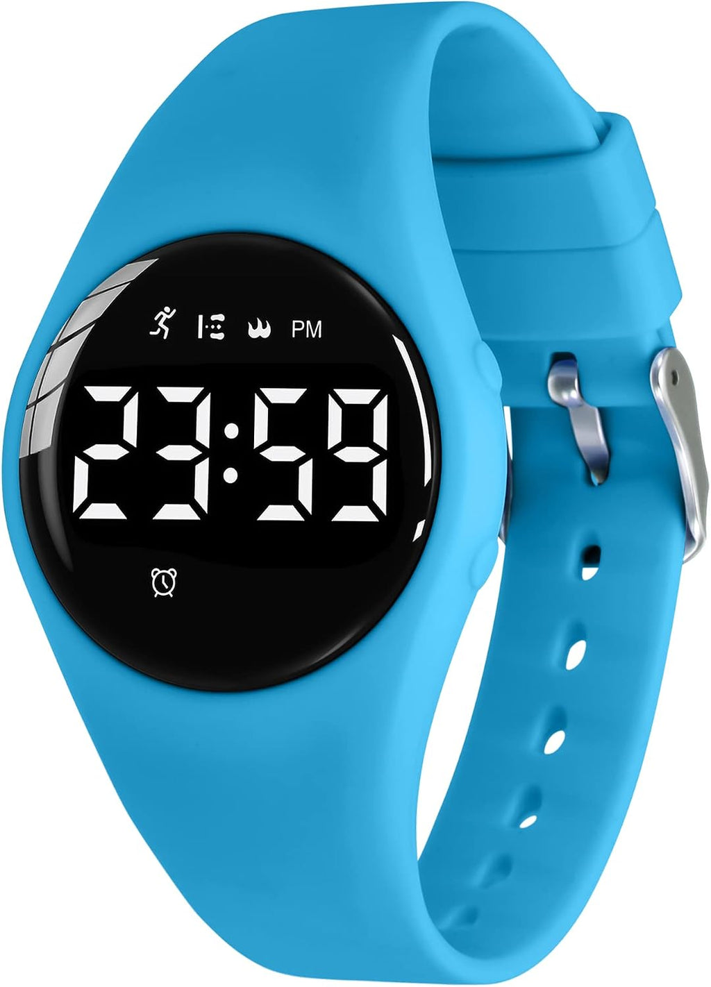 Relojes para niños y niñas, reloj deportivo digital con contador de pasos, podómetro, alarma de vibración, sin aplicación, impermeable, rastreador de fitness, reloj para niños, niñas, adolescentes