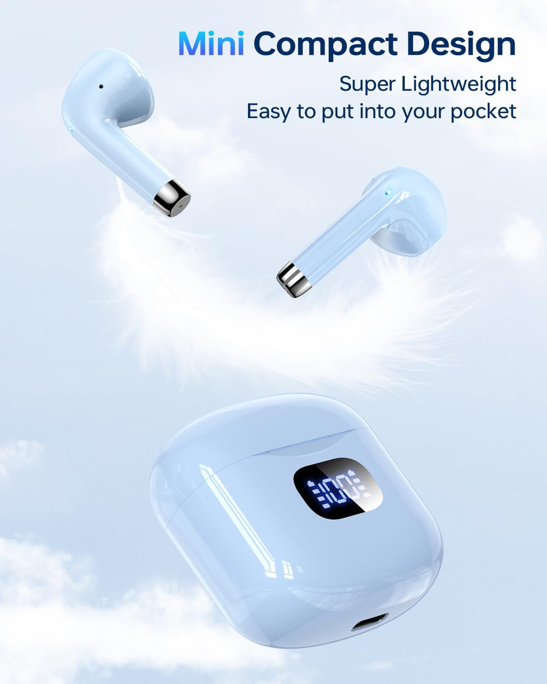 KTGEE Auriculares inalámbricos Bluetooth 5.3, reproducción de 40 ho...