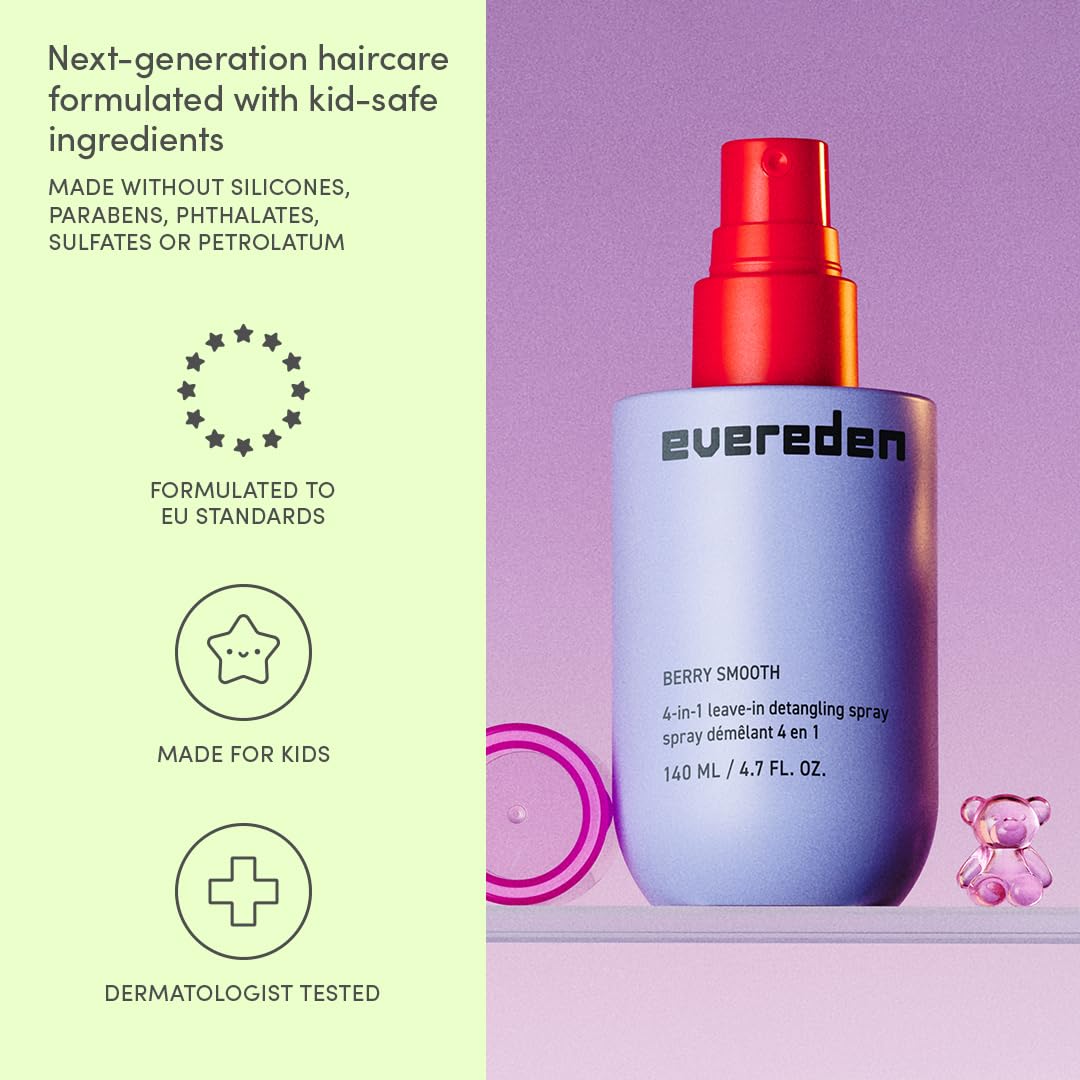 Evereden Juego de desenredante y mini spray para niños: juego de sp...