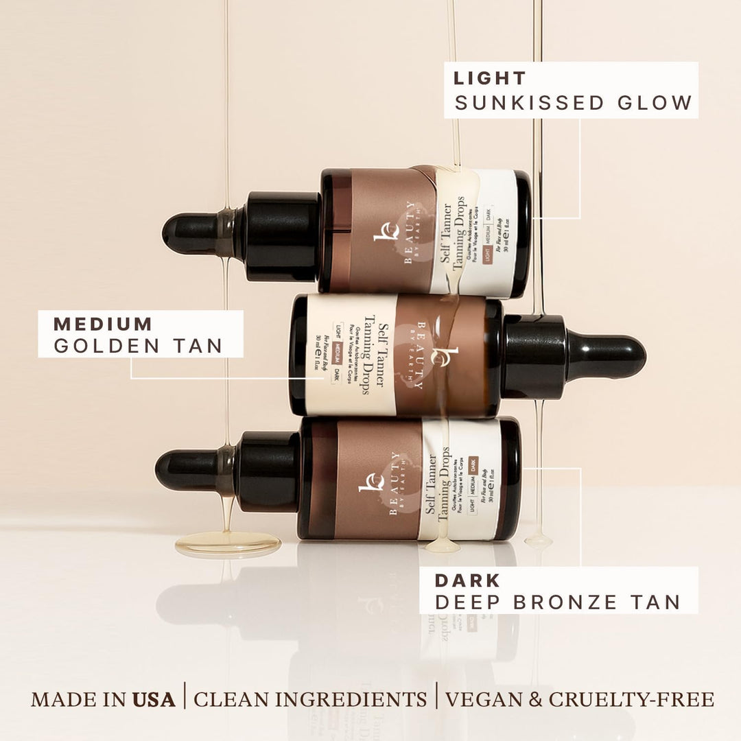 Gotas autobronceadoras - Hechas en EE. UU. con ingredientes natural...