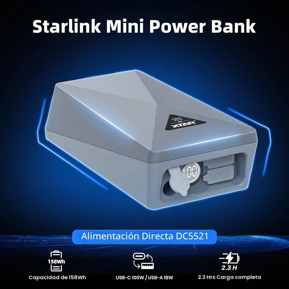 XTAR -Link MP158 Banco de energía portátil para Starlink Mini, ejec...