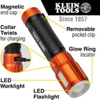 KLEIN TOOLS 56412 Linterna LED recargable con luz de inundación