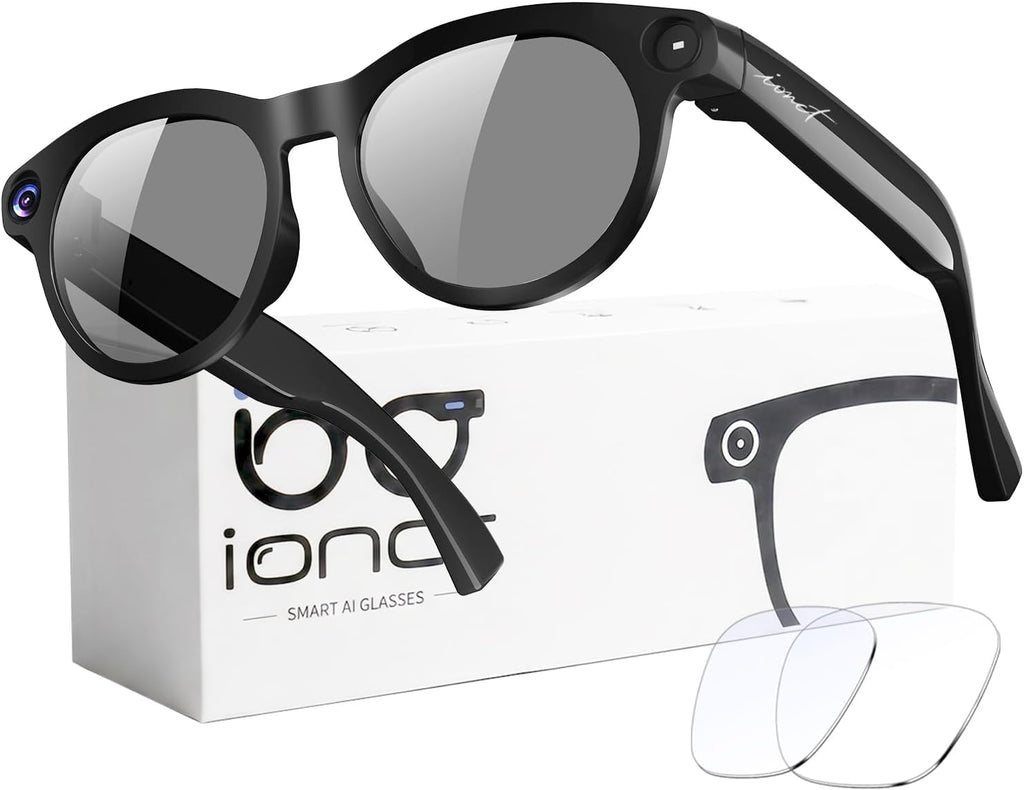 Gafas inteligentes AI con cámara, gafas de sol de grabación de video