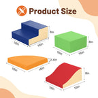 Juguetes de Escalada de Cuero PU Suave de 4 Piezas para Niños Pequeños, Bloques de Escalada de Espuma para Niños Pequeños, Conjunto de Juego para Bebés Estructuras de Escalada de Espuma para