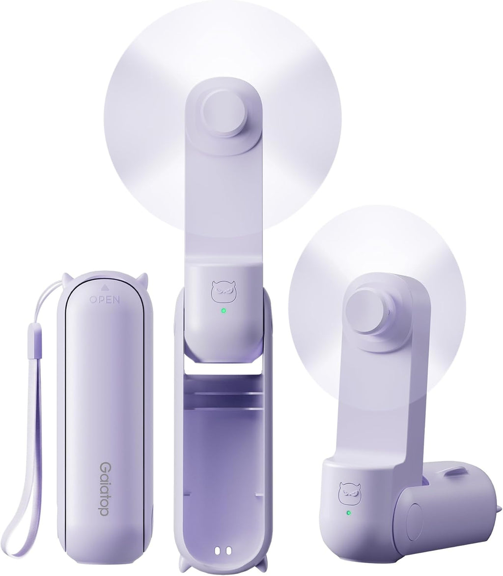 GAIATOP Ventilador de mano portátil, mini ventiladores de viaje ple...