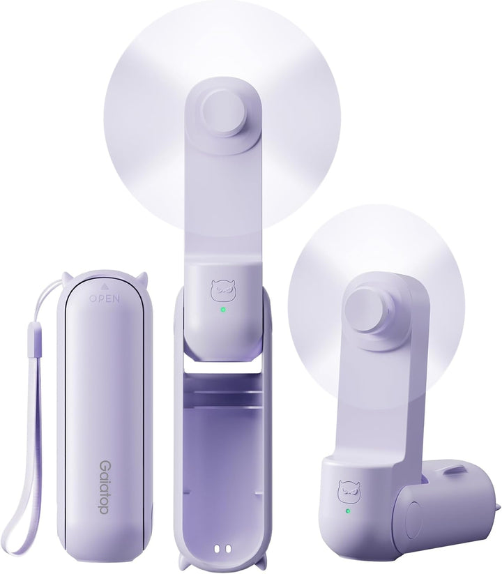 GAIATOP Ventilador de mano portátil, mini ventiladores de viaje ple...