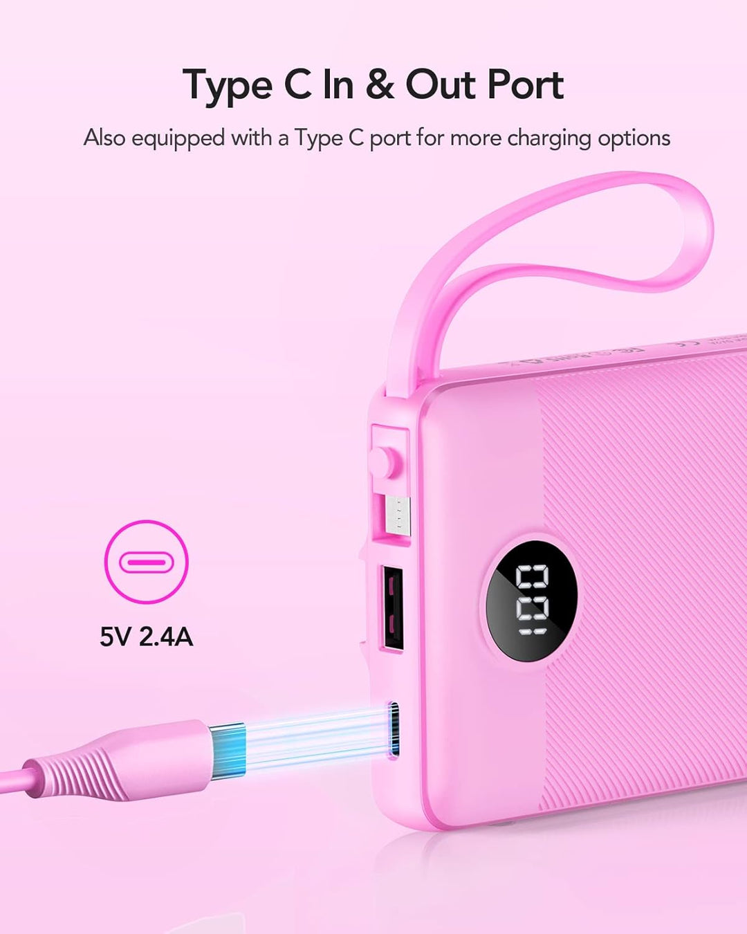 VRURC Cargador portátil de 10000 mAh, paquete de baterías esenciale...
