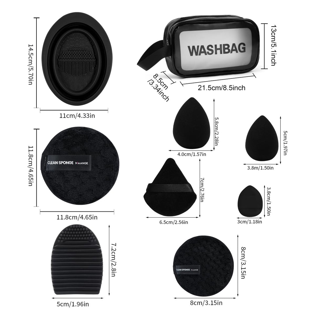 MAANGE Juego de 30 brochas de maquillaje profesional con bolsa de t...