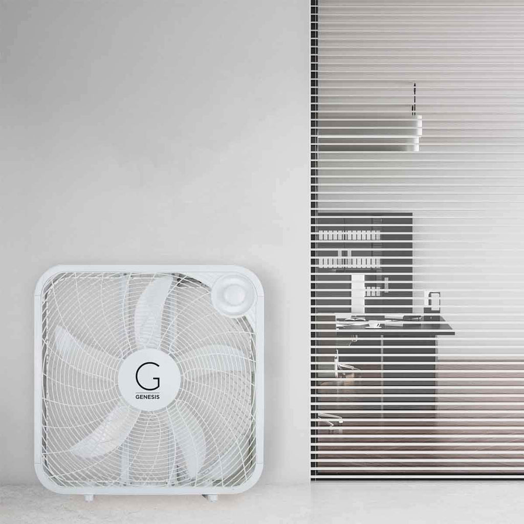 Genesis Ventilador de caja de 20 pulgadas, 3 ajustes, tecnología de...