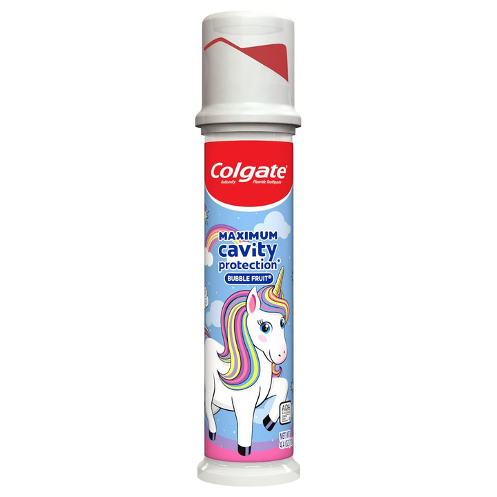 Colgate Bomba de pasta de dientes de unicornio para niños con flúor...