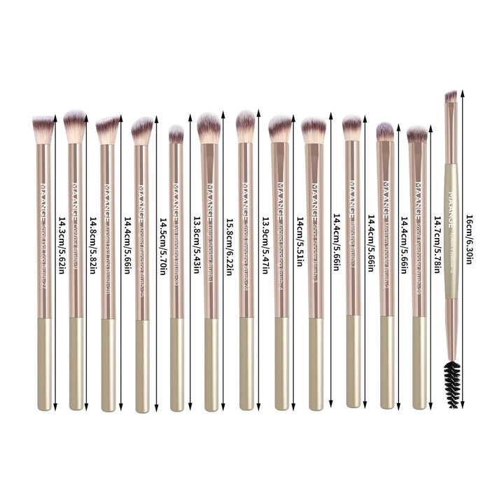 MAANGE Juego de 13 brochas de maquillaje con bolsa, juego de brocha...
