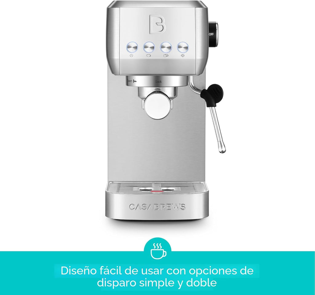 CASABREWS Máquina de café espresso de acero inoxidable 3700 Essential con