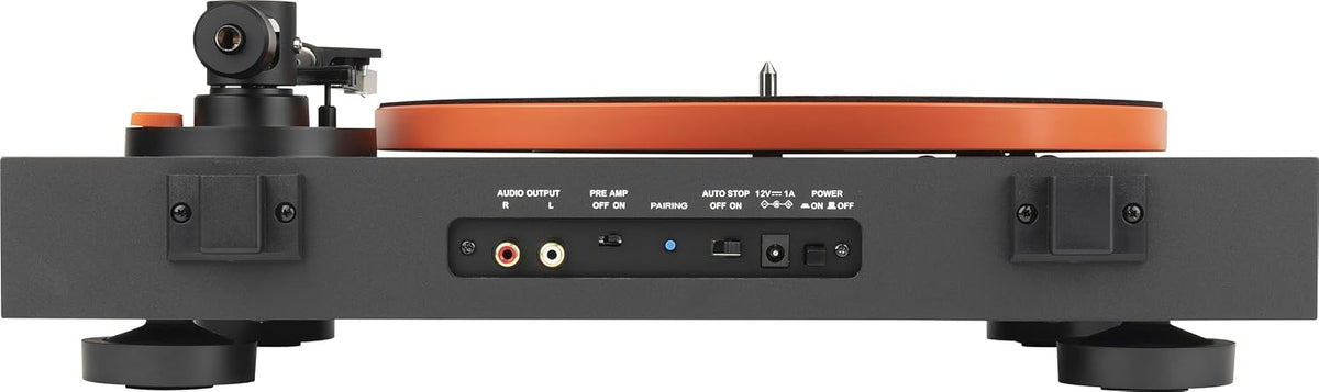 JBL Spinner BT - Bluetooth con tocadiscos AptX-HD™, componentes, portacápsula extraíble, bandeja de aluminio y transmisión por correa, cartucho de imán móvil preinstalado (negro)