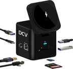 Estación de acoplamiento USB C para laptop con soporte de cargador MagSafe, adaptador multipuerto USB C Hub 9 en 1 con HDMI 4K, Ethernet de 1 Gbps, 3 USB 3.0, SD/TF, compatible con MacBook/Dell/HP