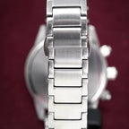Emporio Armani Reloj de acero inoxidable para hombre con cronógrafo o movimiento de tres manecillas