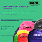 Zeekio - Pelota de malabarismo Galaxy - Grado profesional - Adecuado para todos los niveles y edades - Pelota de cuero genuino de 12 paneles premium duradera - 4.59 oz y 2.638 in - Juego de 3 -