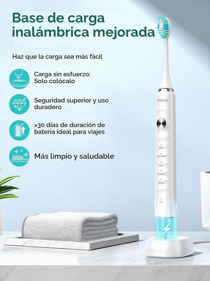 Cepillo de dientes eléctrico sónico COSLUS C40 para adultos, 47000V...