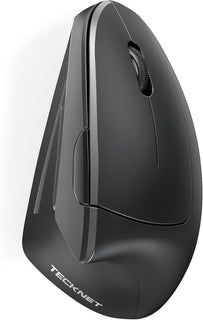 TECKNET Ratón Ergonómico, Ratones Verticales Recargables 2.4G+Bluet...