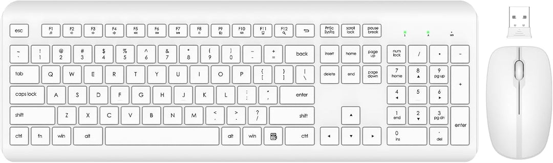 Combo de Teclado y Ratón Inalámbricos, Teclado y Ratón Ergonómicos...