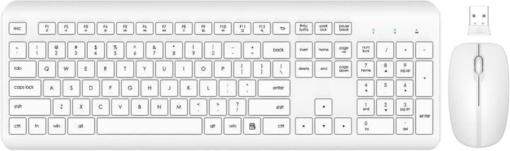 Combo de Teclado y Ratón Inalámbricos, Teclado y Ratón Ergonómicos...
