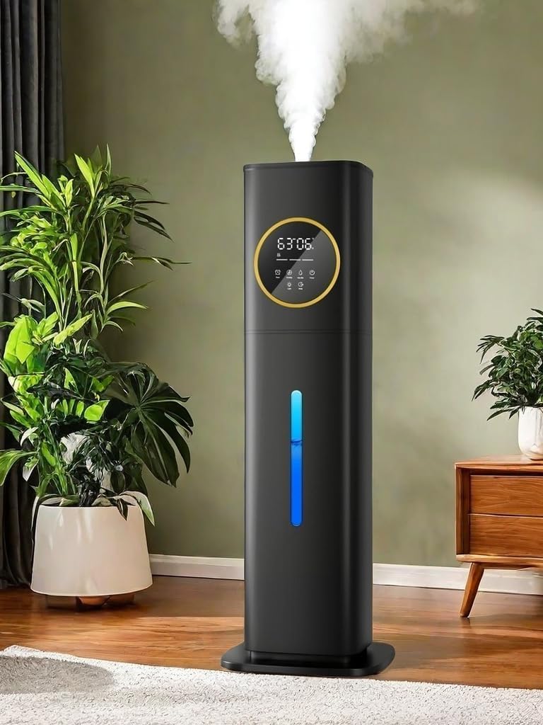 Humidificador para Habitación Grande Dormitorio con Luz Nocturna, 2.1Gal (8L) Humidificadores para el Hogar con Difusor de Aceite Esencial, Humidificadores de Niebla Fría de Llenado Superior para Toda