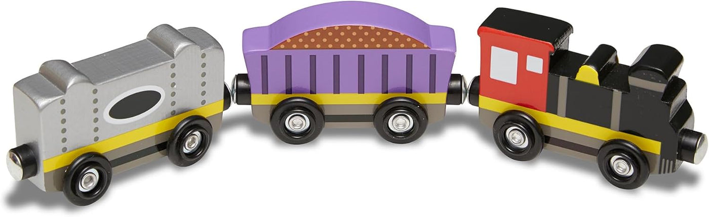 Melissa Doug Tren de madera vagones de tren