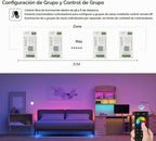 BTF-LIGHTING 5050SMD FCOB COB RGBW RF Remote RC03RFB & C04RF Tuya Controlador de Kit de 4 Zonas RF 2.4GHz Control Remoto Inalámbrico de Grupo PWM(+ R G B W) Tira de LED de 5 pines DC5V DC12V DC24V
