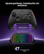 TiMOVO Teclado retroiluminado RGB para control de juegos Xbox, negro
