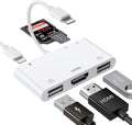 Adaptador de Lightning a HDMI con Puerto de Cámara USB y Carga, Lector de Tarjetas SD
