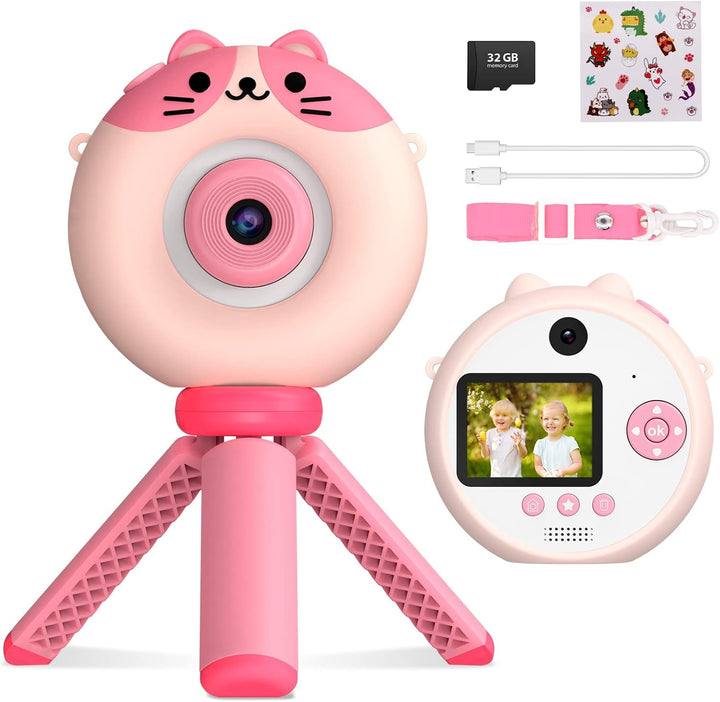 Cámara para niños con trípode, cámara digital para niños de 3 a 12...
