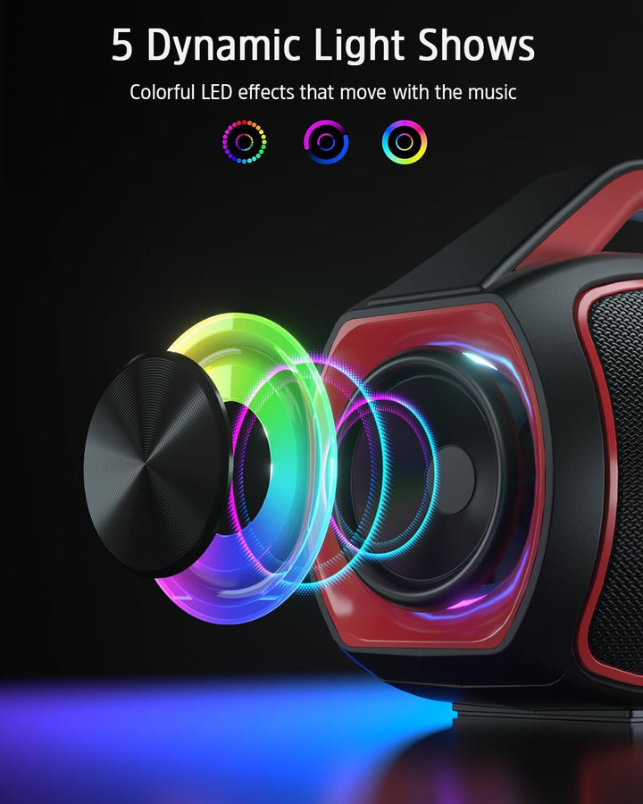 Altavoz Bluetooth portátil inalámbrico, sonido estéreo alto de 120...