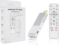 Android TV Stick 14.0, 2025 4K TV Stick 2GB RAM 16GB ROM Ultra HD RK3518 CPU soporta 2.4G/5G Wi-Fi Bluetooth 5.0 USB HDR10 con control remoto por voz Bluetooth, blanco X88 PROT1