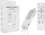 Android TV Stick 14.0, 2025 4K TV Stick 2GB RAM 16GB ROM Ultra HD RK3518 CPU soporta 2.4G/5G Wi-Fi Bluetooth 5.0 USB HDR10 con control remoto por voz Bluetooth, blanco X88 PROT1