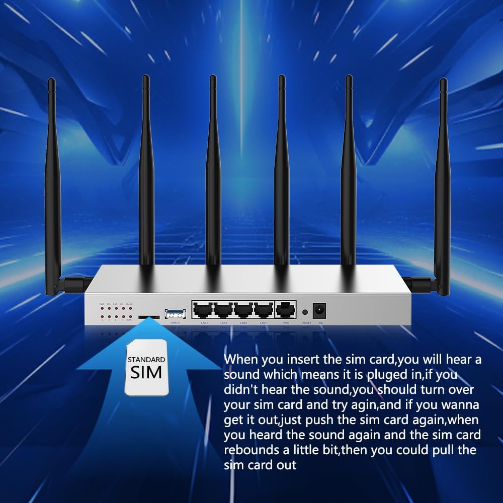 Wiflyer WG3526 4G LTE Router | AC1200Mbps router inalámbrico CAT4 d...