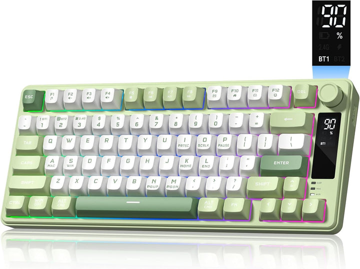 Womier DK75 75% Wireless Gaming Keyboard, RGB Backlit Creamy Keyboa...