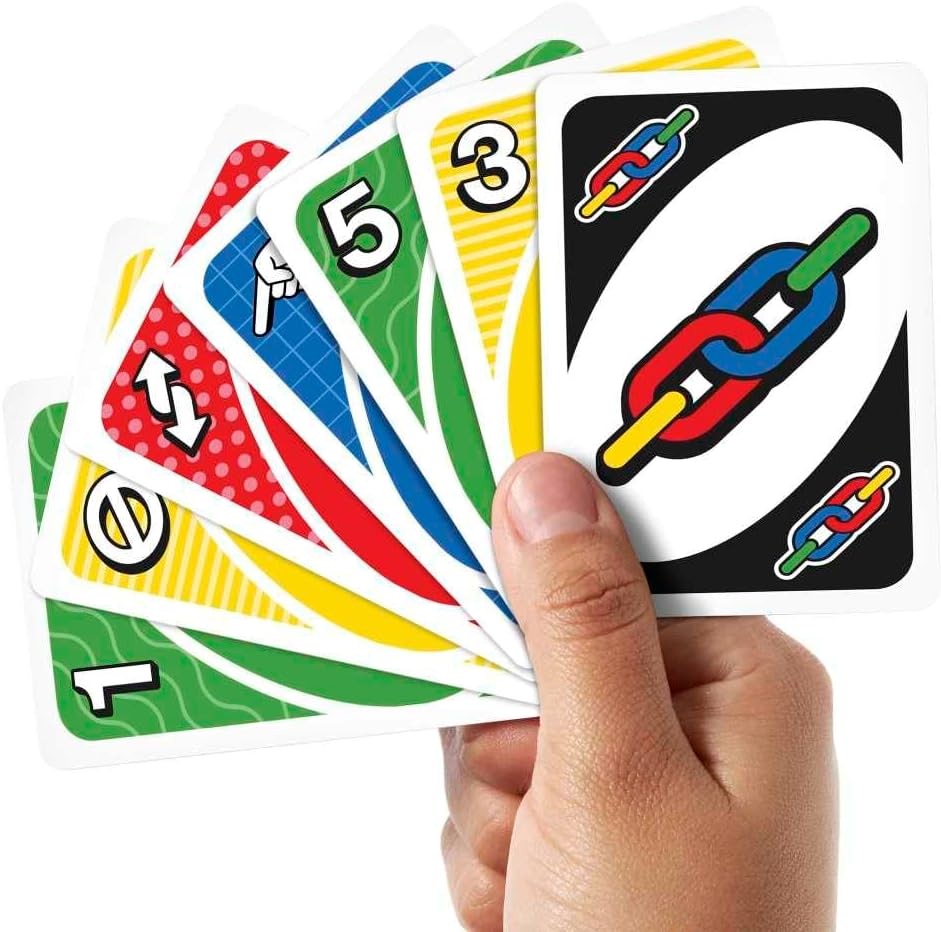 Mattel, ¡Juego de cartas UNO para fiestas! ¡Grupos más grandes! ¡Reglas más salvajes! ¡Diversión más rápida!