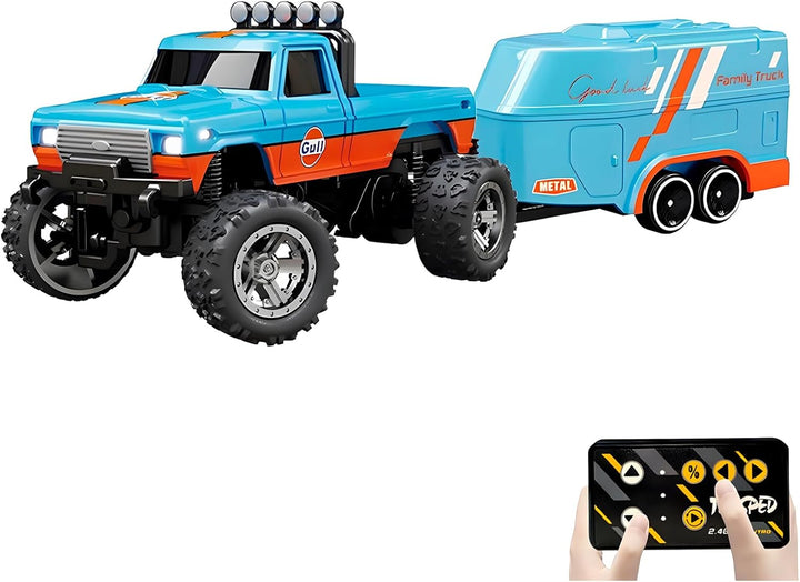 Flashstar Mini camión Rc, camión monstruo a escala 1:64, auto de co...