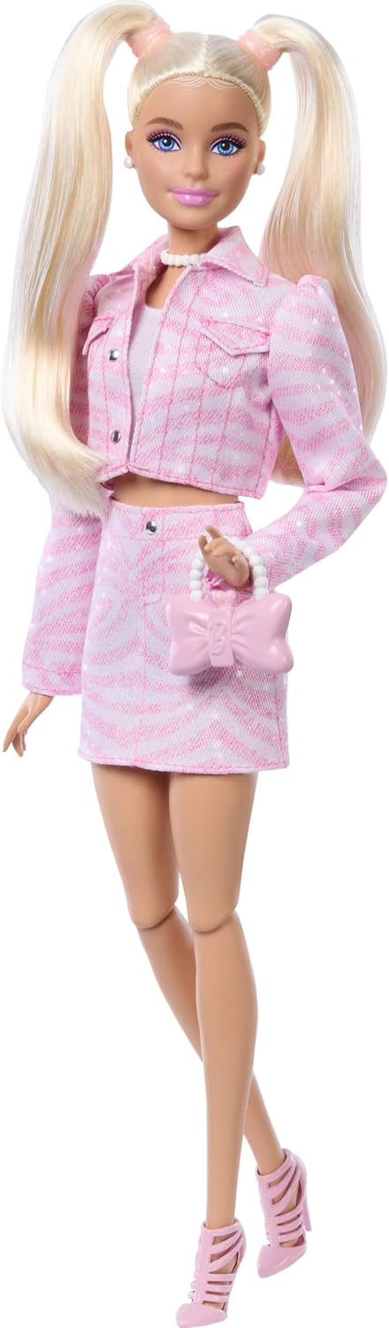 Muñeca Barbie Deluxe Style #9 con Cabello Rubio y Atuendo de Mezclilla Rosa