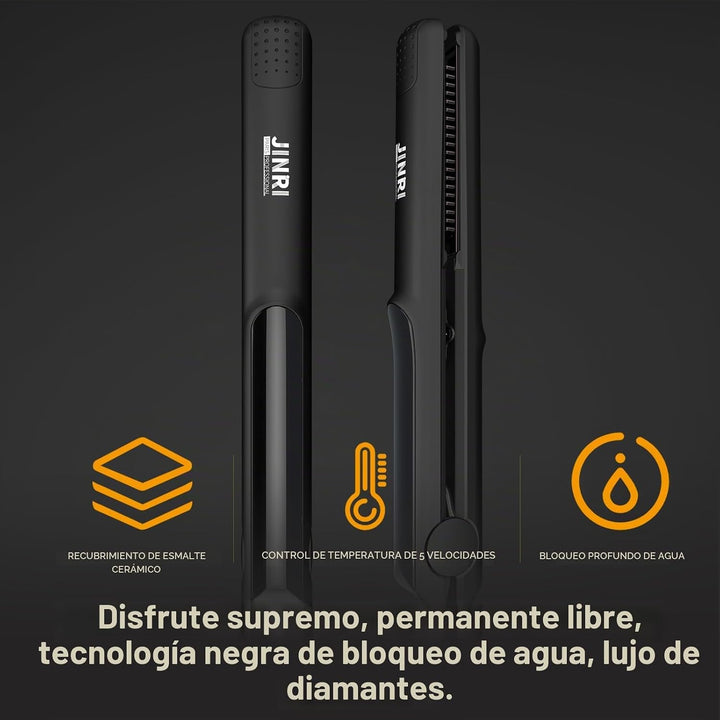 JINRI Plancha profesional de salón con placa de 1 pulgada de cerámi...