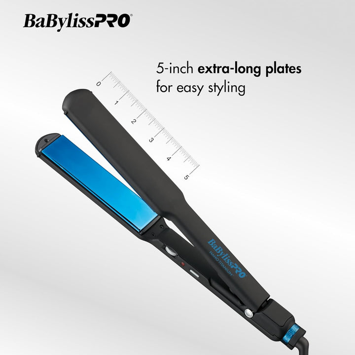 BabylissPRO Nano Titanium Ultra-Thin Hair Straightener, Professiona...