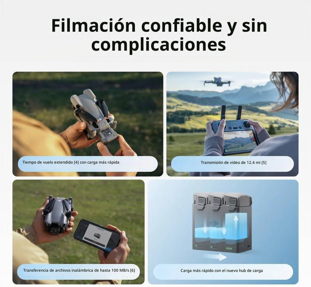 DJI Mini 5 Pro 4K Drone Bundle con RC 2, 4 baterías y accesorios
