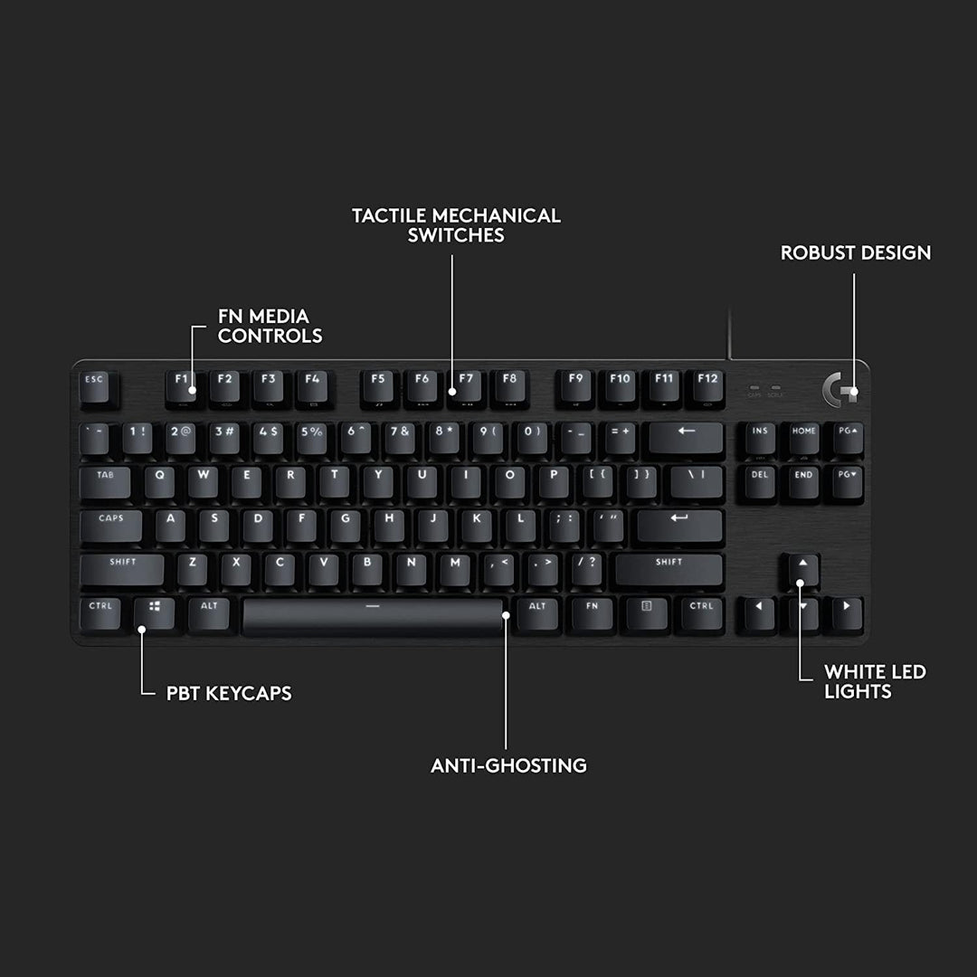 Logitech G 413 TKL SE Teclado mecánico para juegos, teclado retroil...